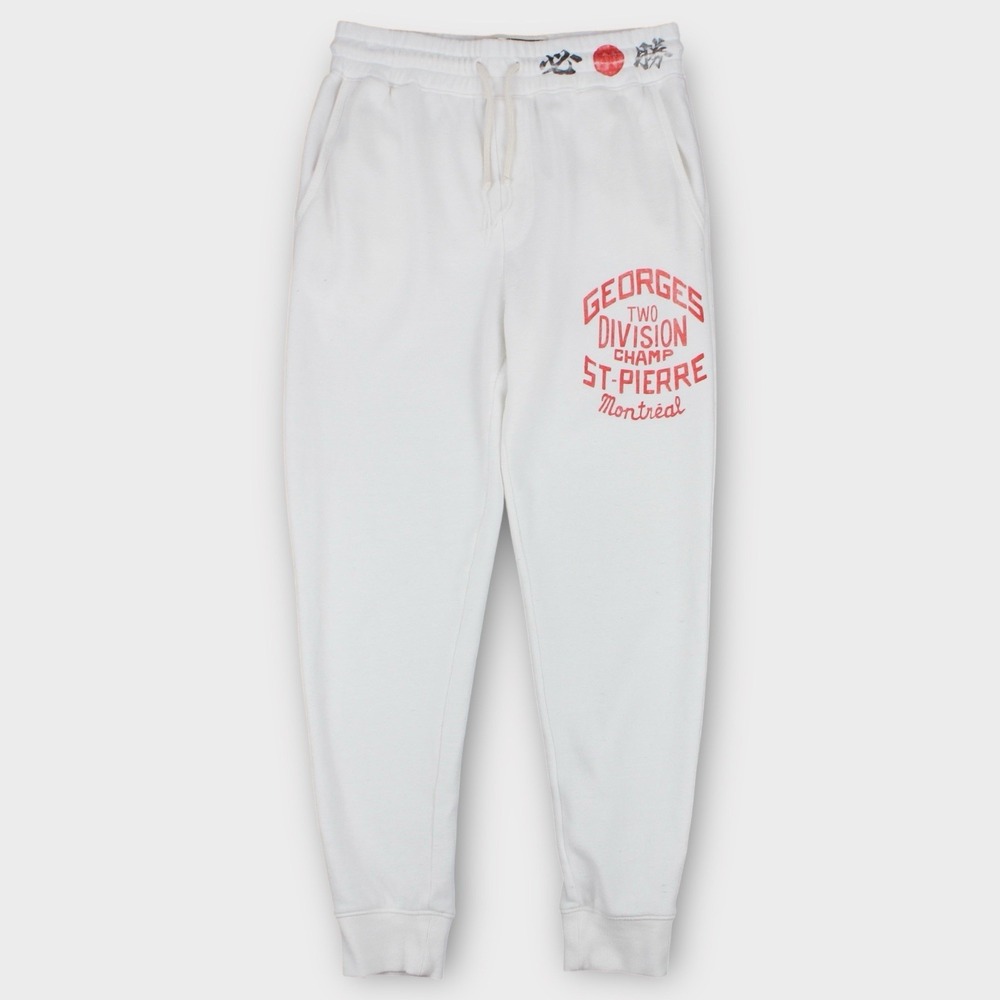 Roots of Fight Georges St-Pierre Sweatpants Men's L White Montreal MMA UFC